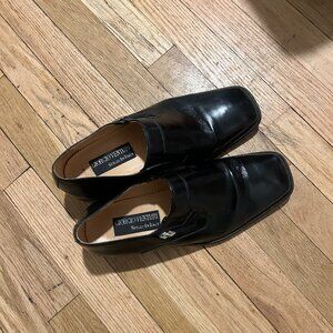 Men’s Black Leather Slip-On Dress Shoes – Giorgio Venturi